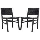 TAIKA LEATHER DINING CHAIR - SAFAVIEH