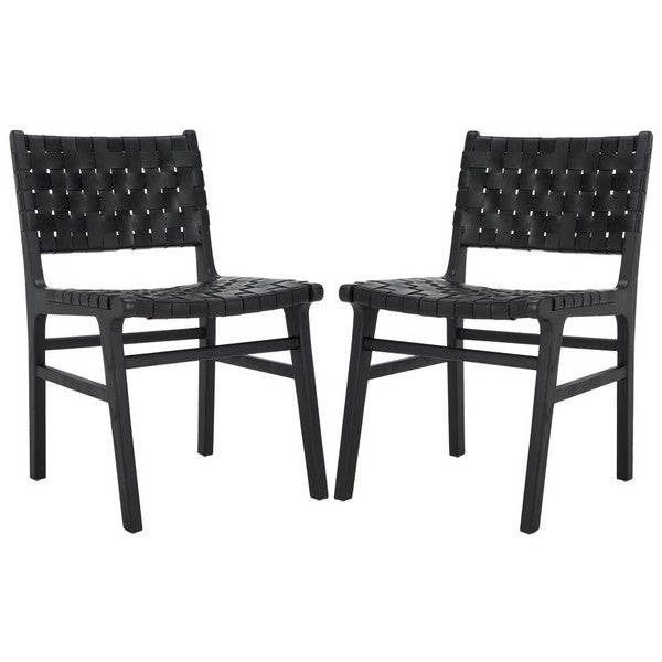 TAIKA LEATHER DINING CHAIR - SAFAVIEH