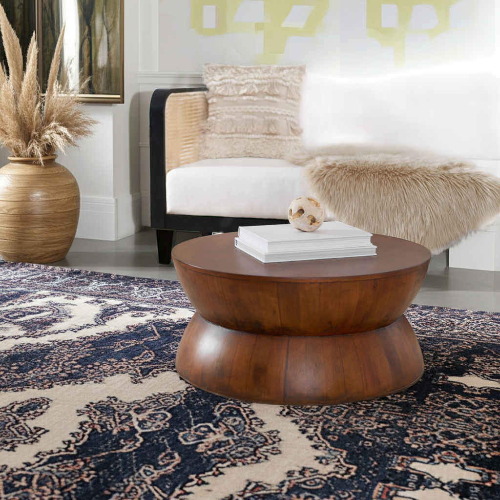 ALECTO ROUND COFFEE TABLE - COF6601 - SAFAVIEH