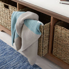 Lonan  Wicker Storage Bench - SAFAVIEH