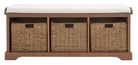 Lonan  Wicker Storage Bench - SAFAVIEH