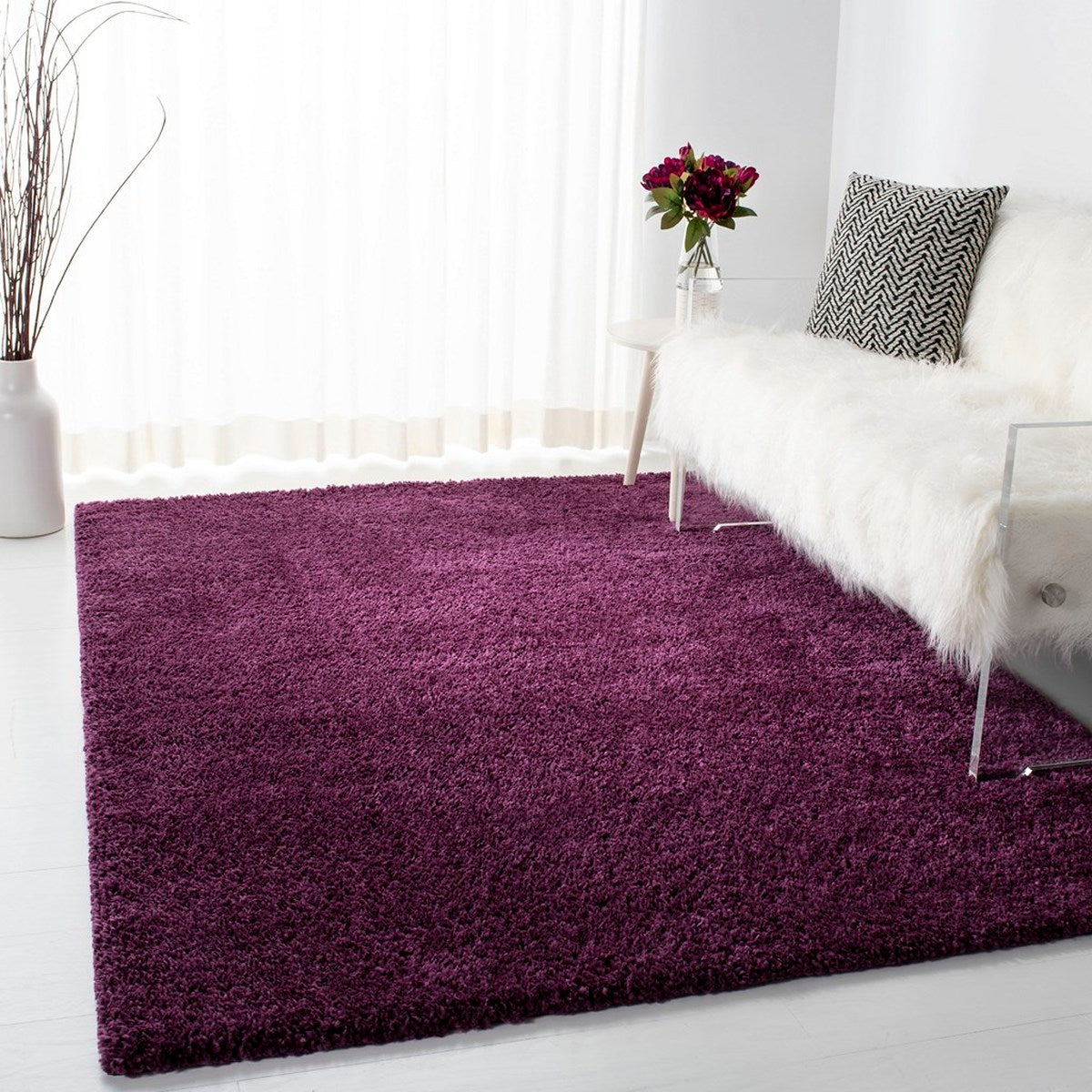 August Shag 900  Rug Collection - AUG900W - SAFAVIEH