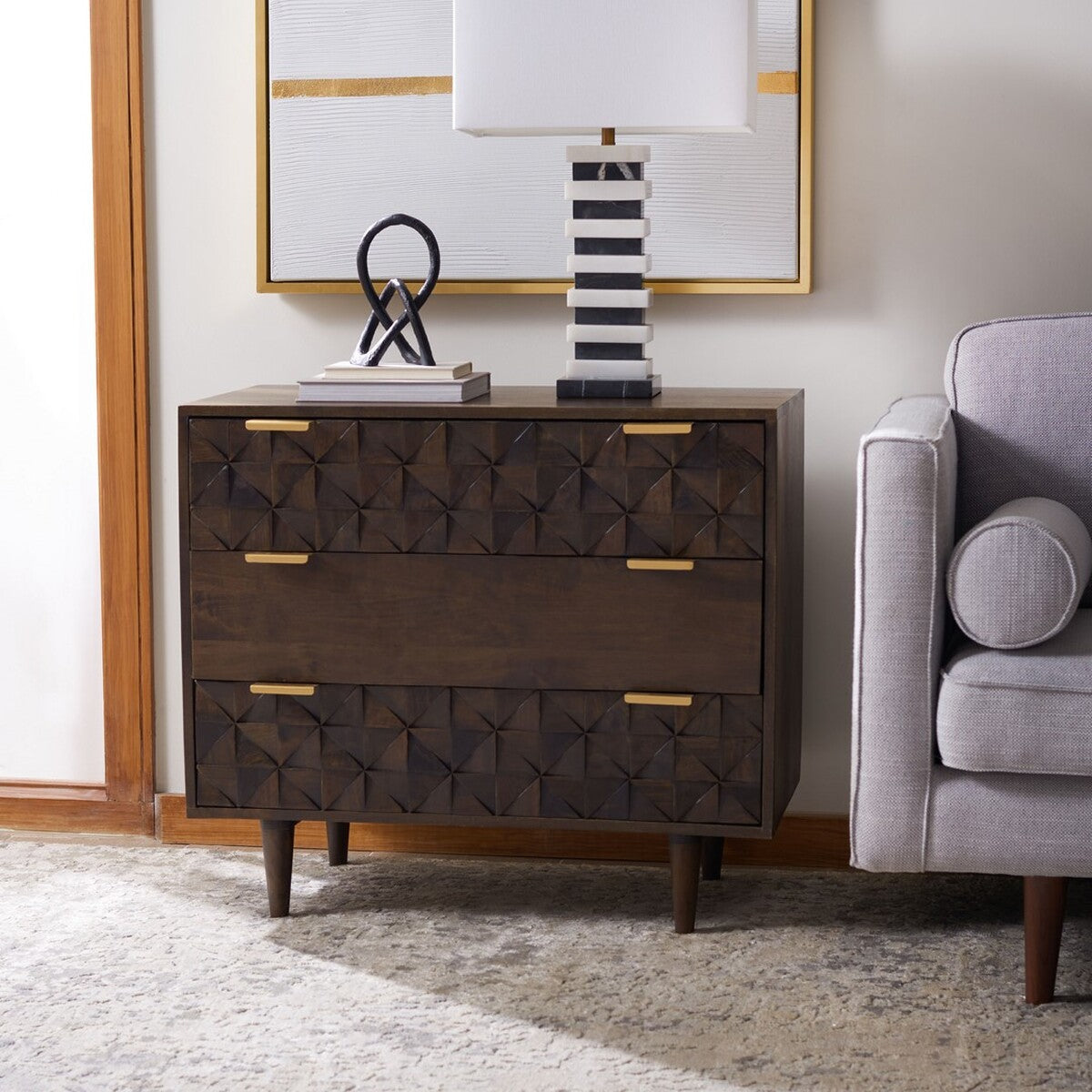 Zinnia 3 Drawer Chest - SAFAVIEH