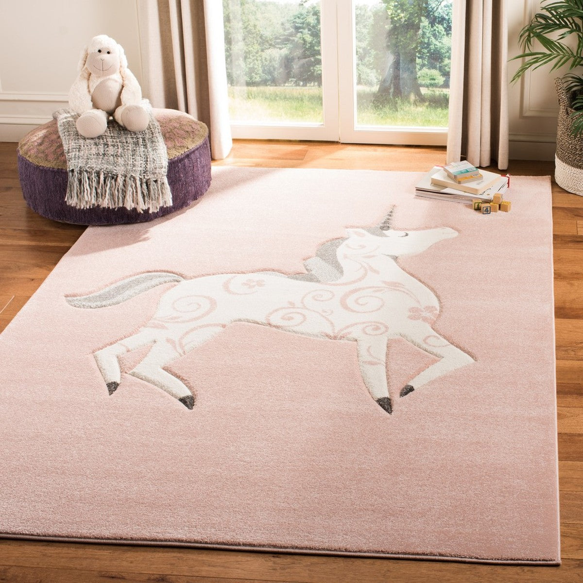 Carousel Kids 100  Rug Collection - CRK163P - SAFAVIEH