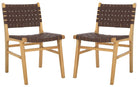 TAIKA LEATHER DINING CHAIR - SAFAVIEH