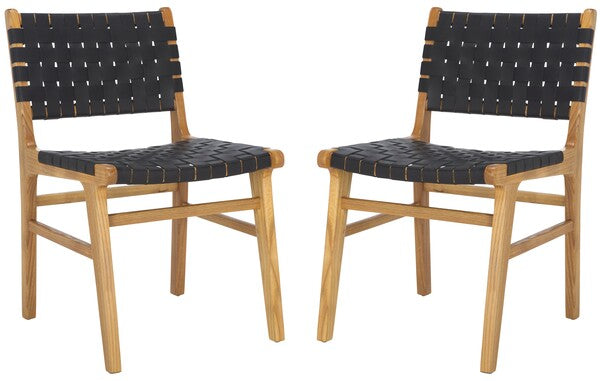 TAIKA LEATHER DINING CHAIR - SAFAVIEH