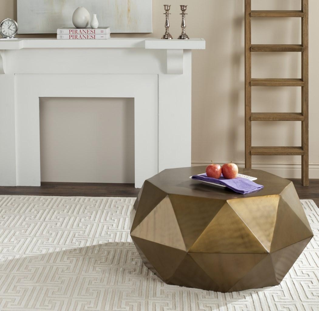 Astrid Faceted Coffee Table - SAFAVIEH