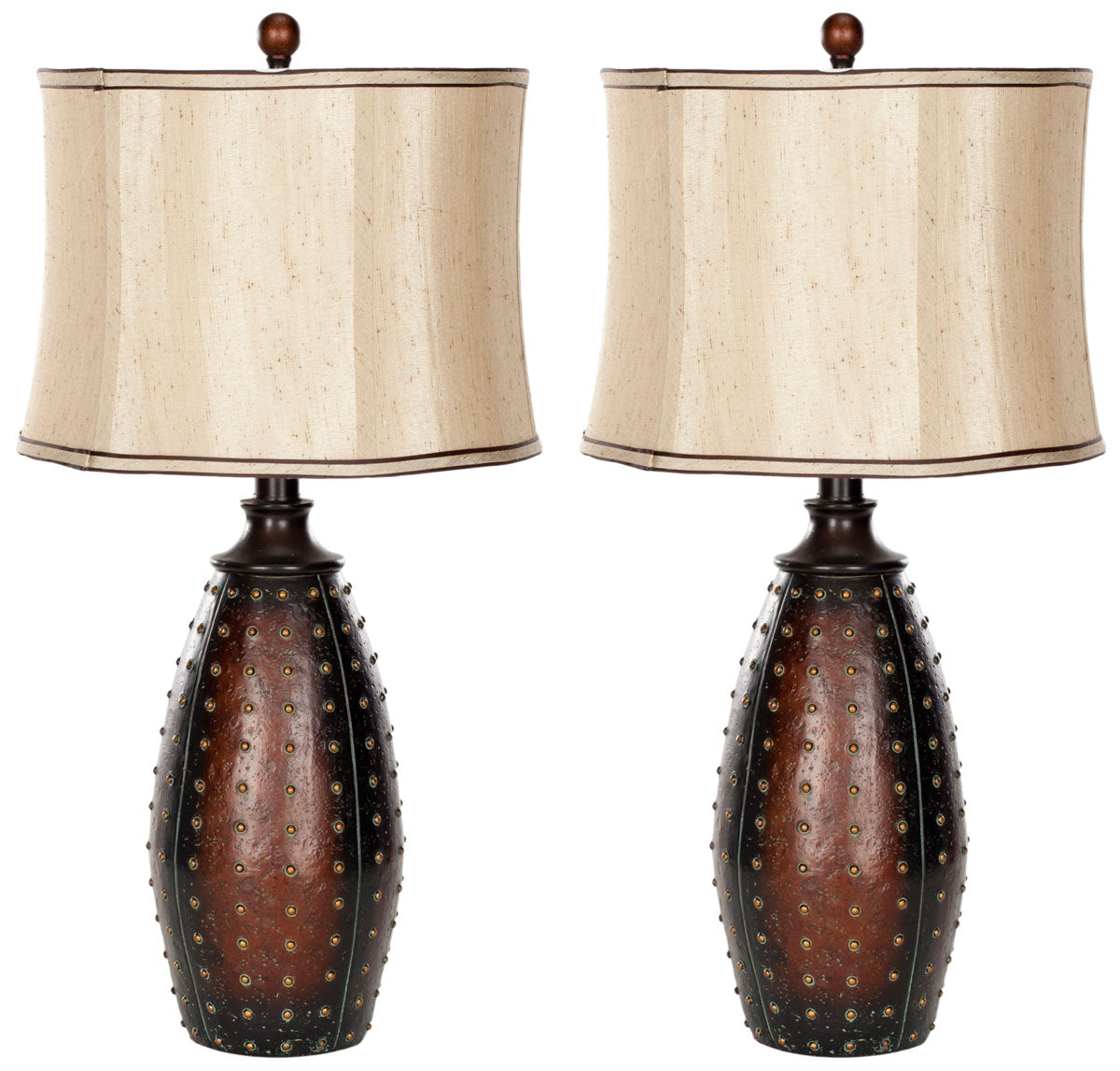 Santa Fe Faux Leather Lamp- LIT4038A-SET2 - SAFAVIEH