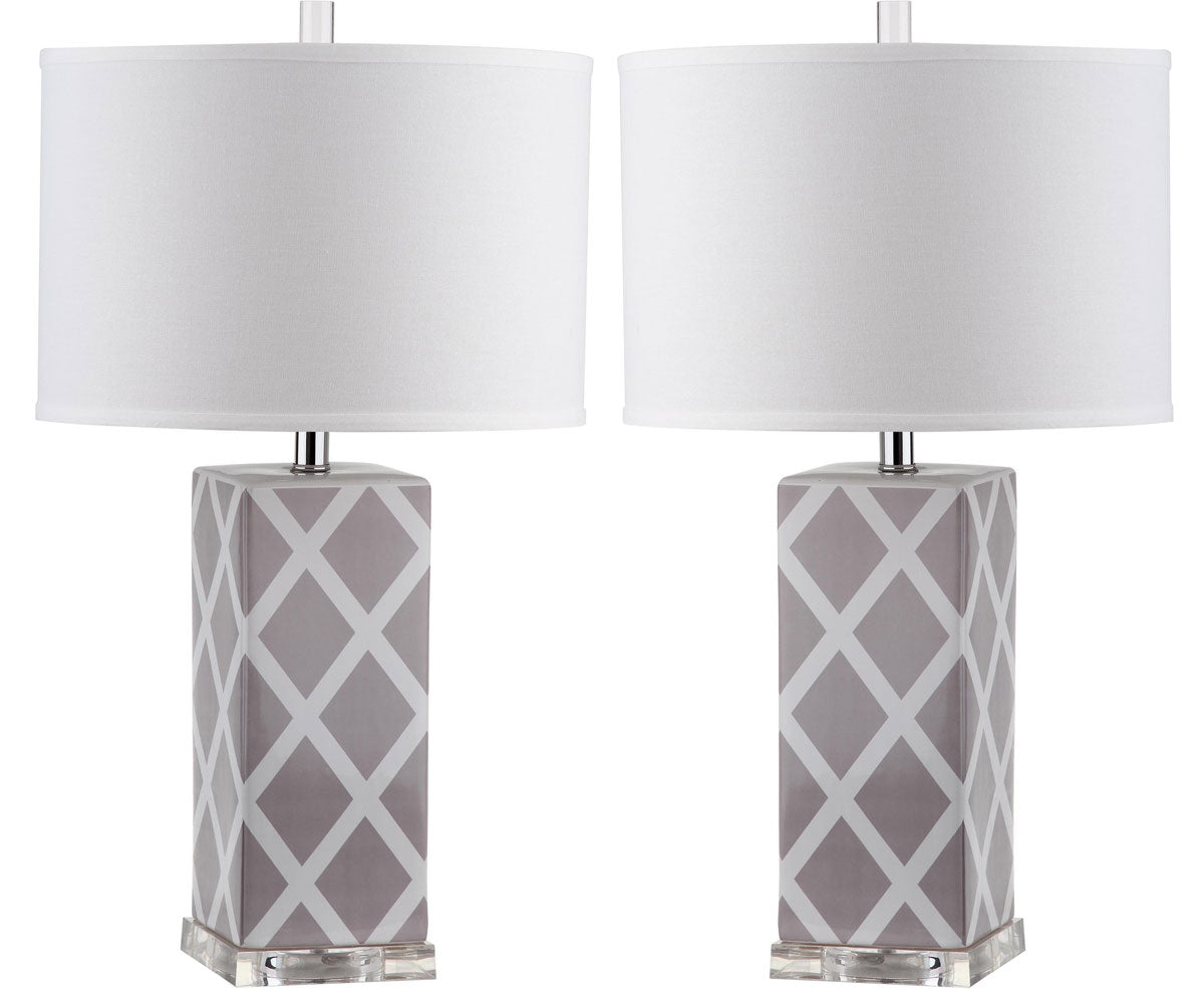 Garden Lattice Table Lamp- LIT4134C-SET2 - SAFAVIEH