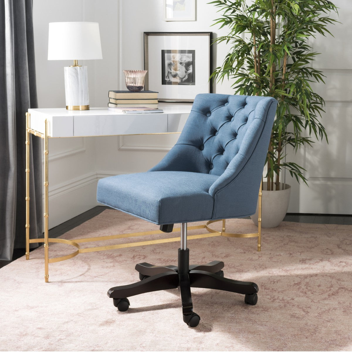 Soho Tufted Swivel Desk Chair - SAFAVIEH