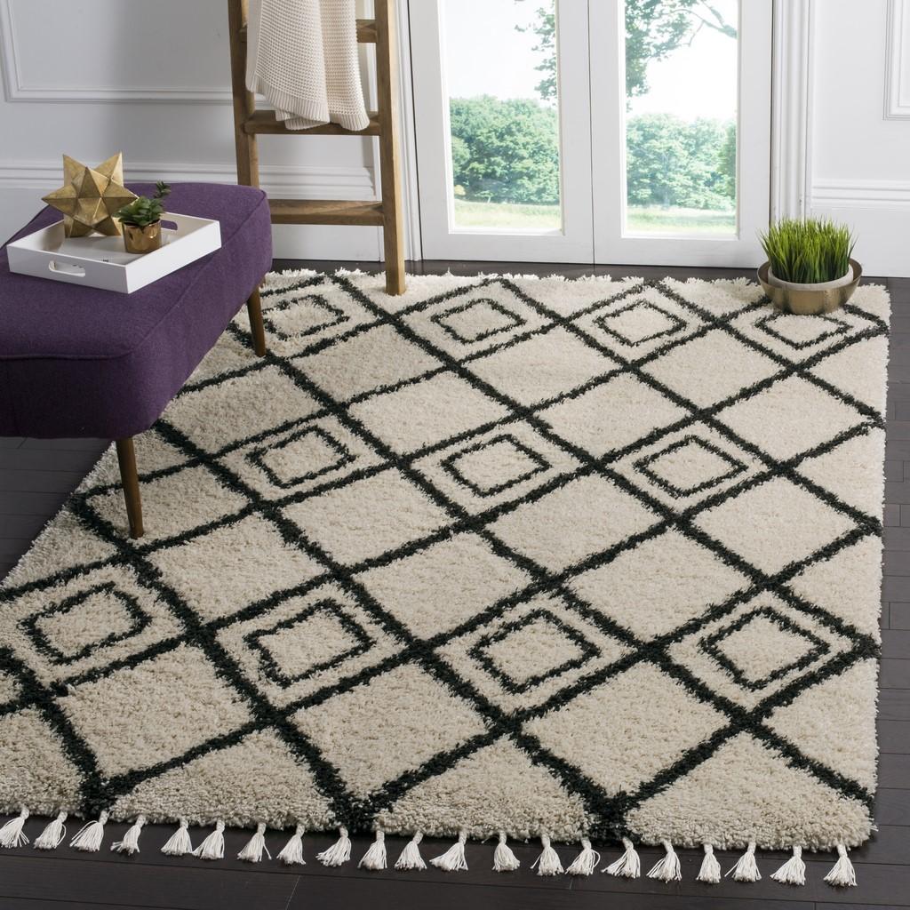 Moroccan Fringe Shag 200  Rug Collection - MFG244B - SAFAVIEH