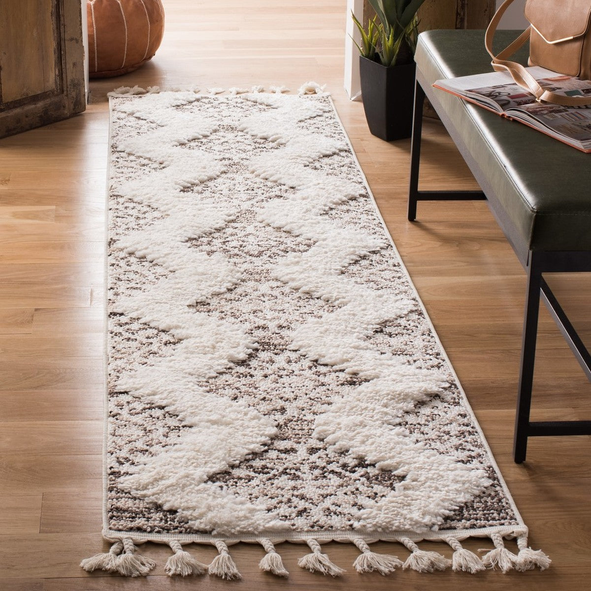 Moroccan Tassel Shag  Rug Collection - MTS652A - SAFAVIEH