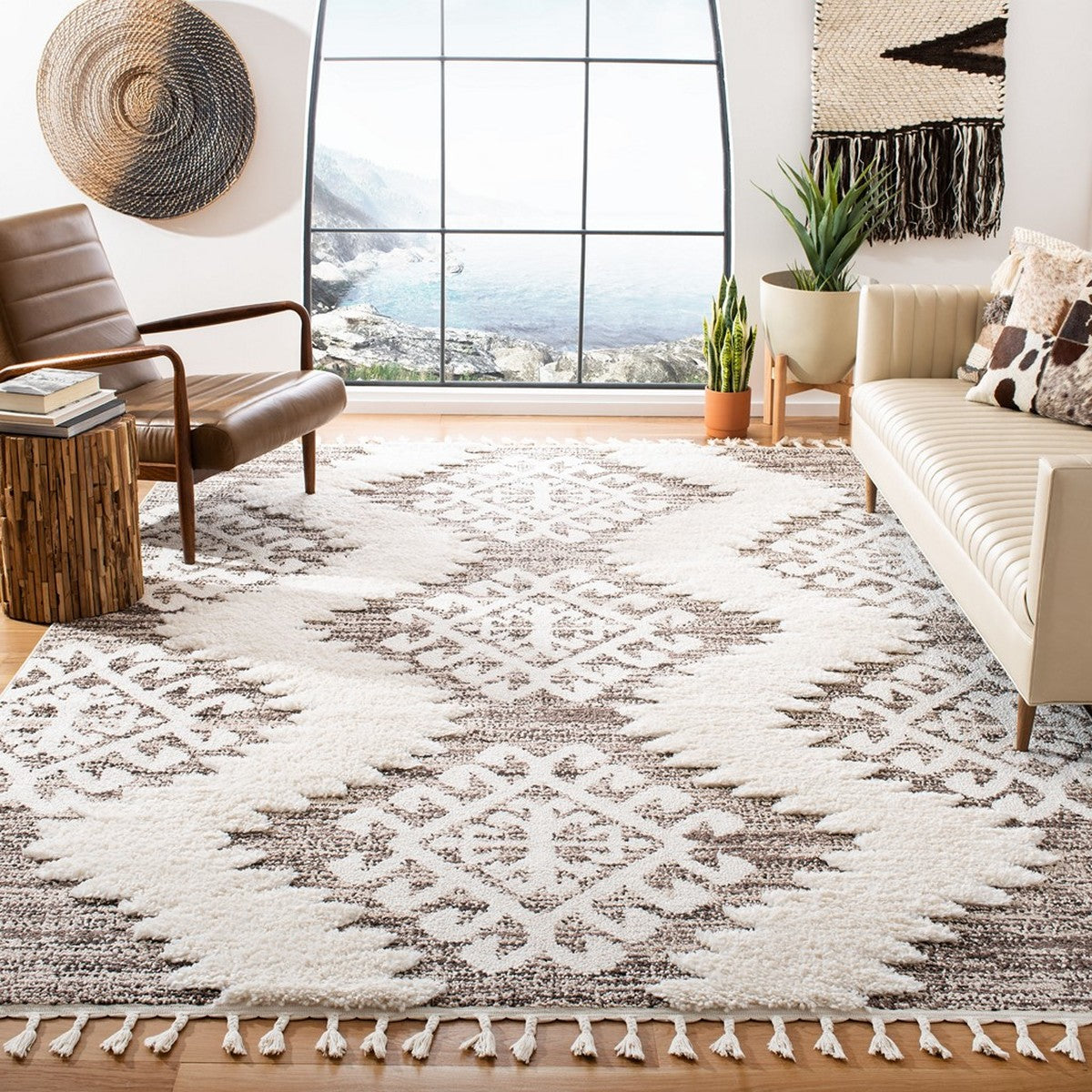 Moroccan Tassel Shag  Rug Collection - MTS652A - SAFAVIEH