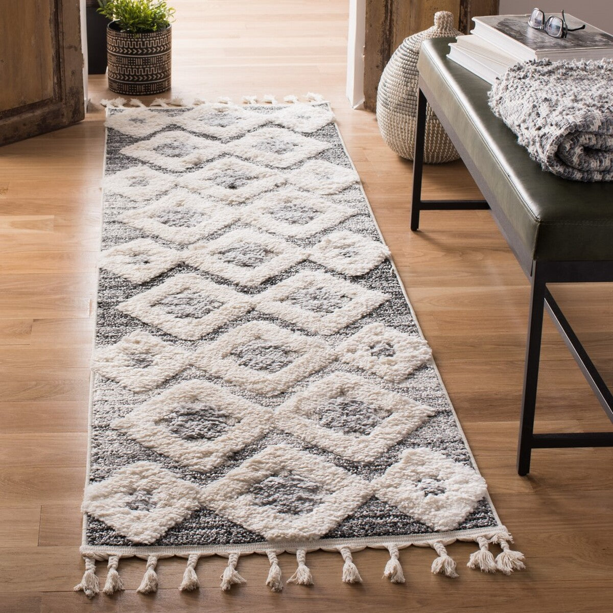 Moroccan Tassel Shag  Rug Collection - MTS664G - SAFAVIEH