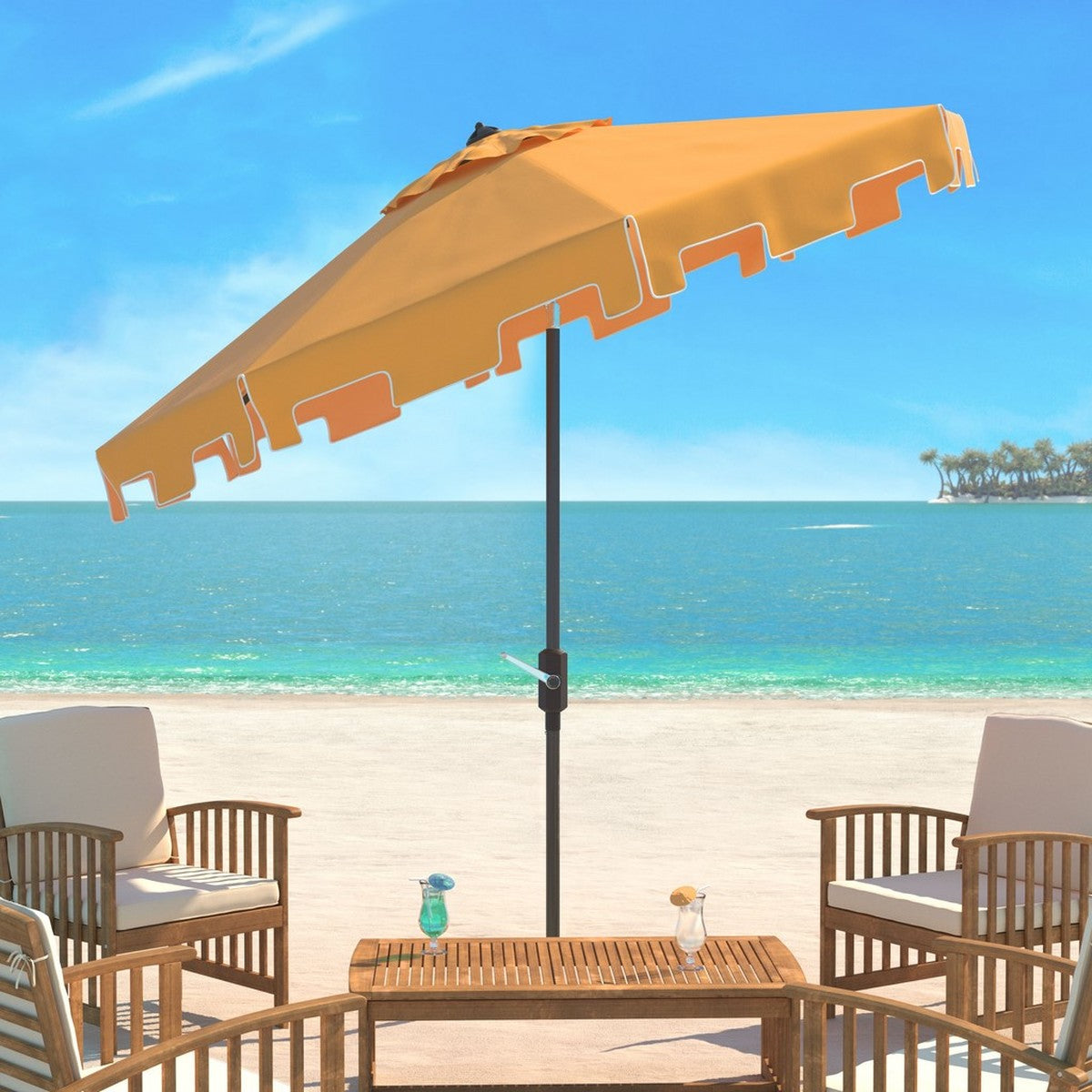 Zimmerman 9 Ft Market Umbrella - SAFAVIEH